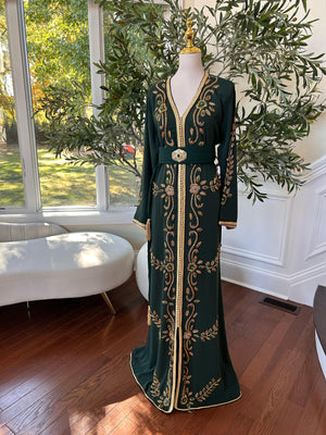 Green Vine Majestic Golden Kuftan