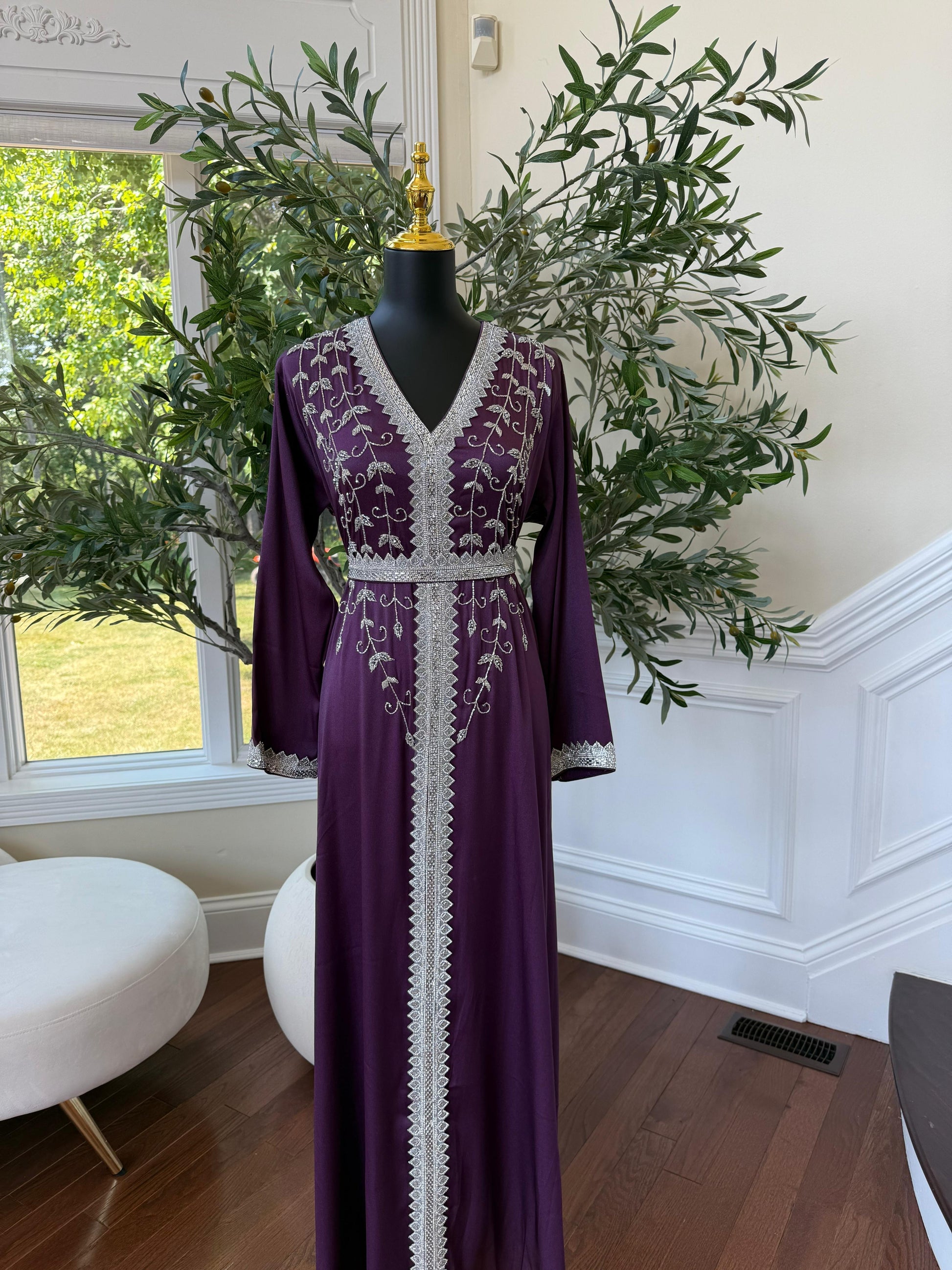 Elegant Purple Kuftan