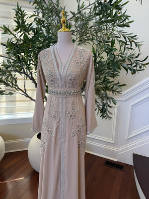 Cream Beaded Royale Kuftan