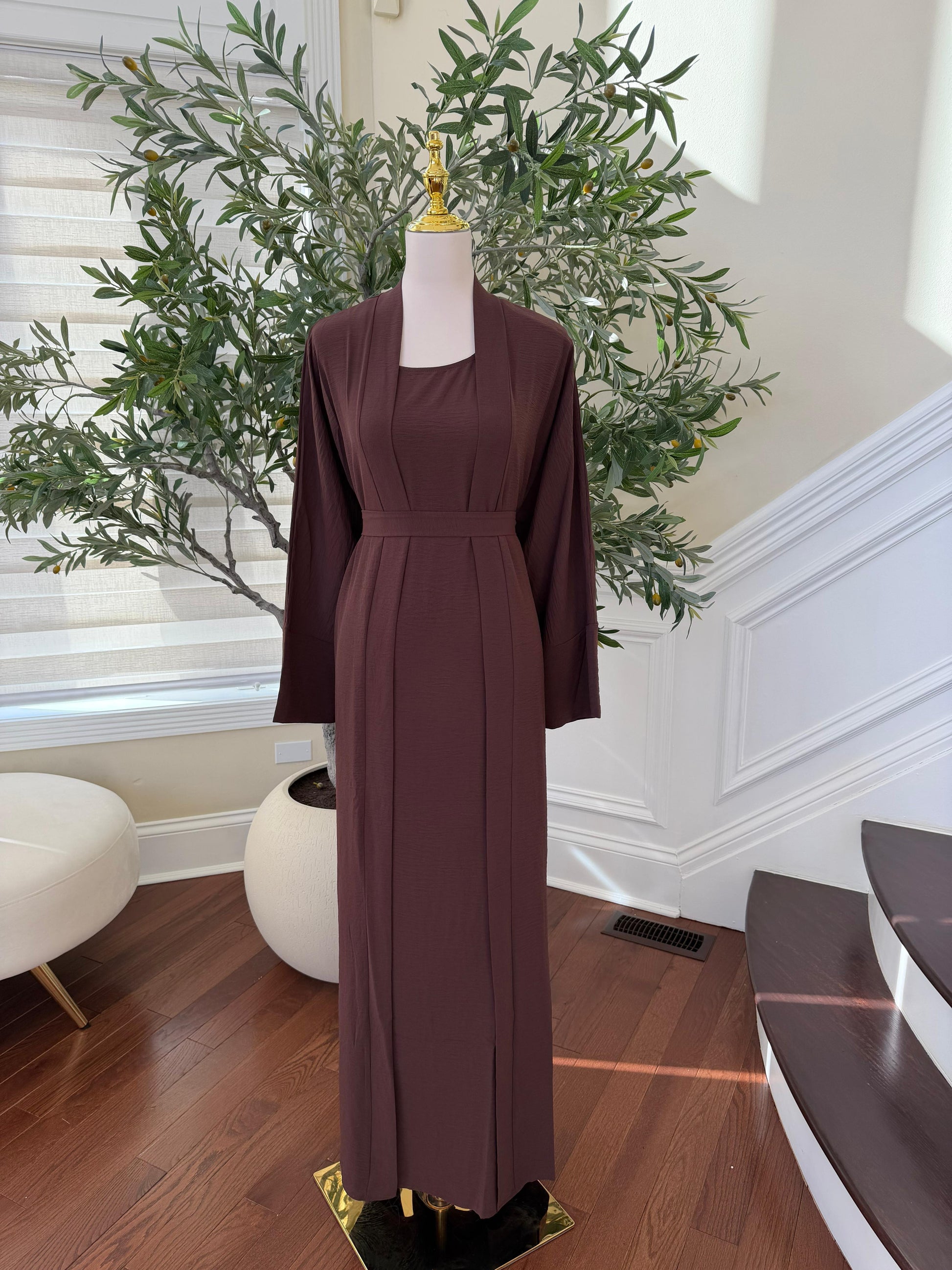 Elegant Two Piece Abaya Set