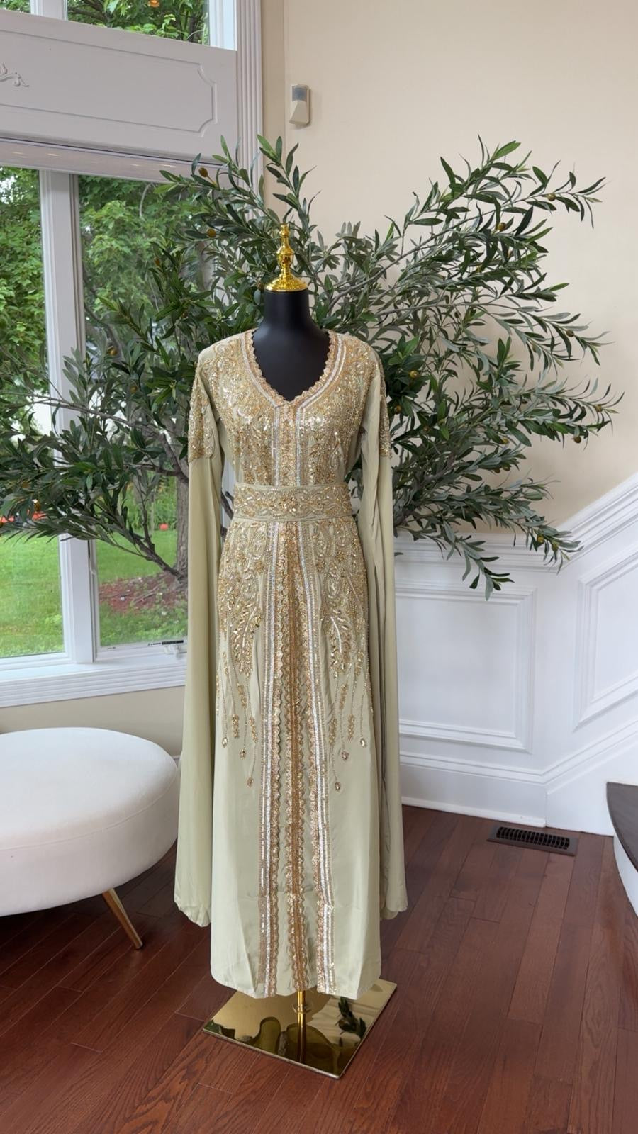 Sage Royale Golden Detailing Kuftan