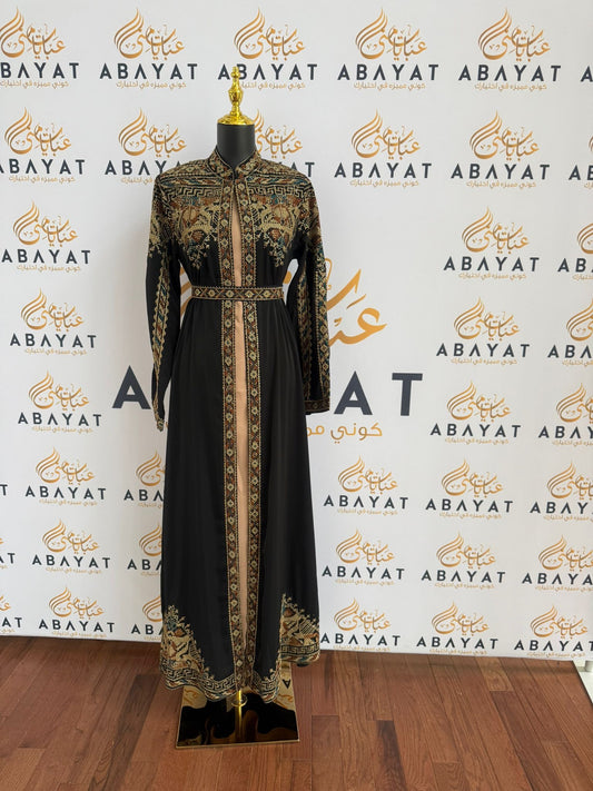 Elegant Black Tatreez Dress