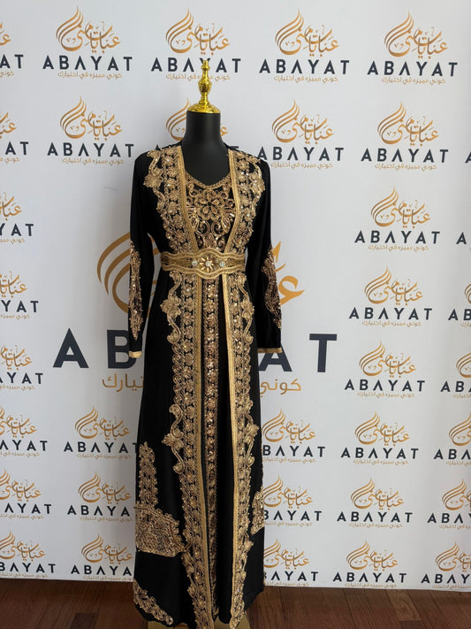 Golden Black Kuftan