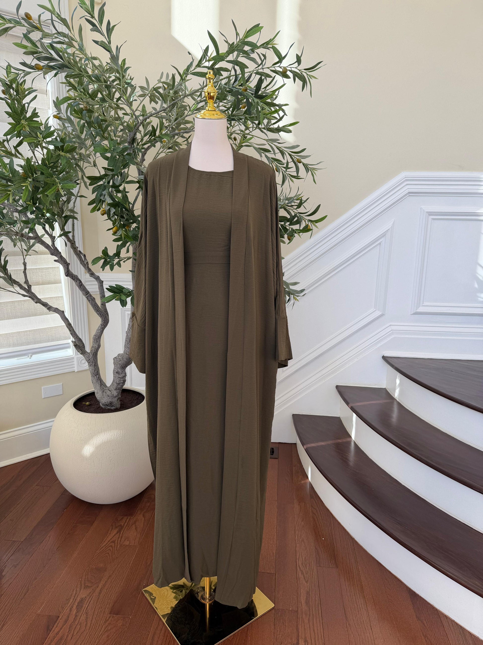 Elegant Two Piece Abaya Set
