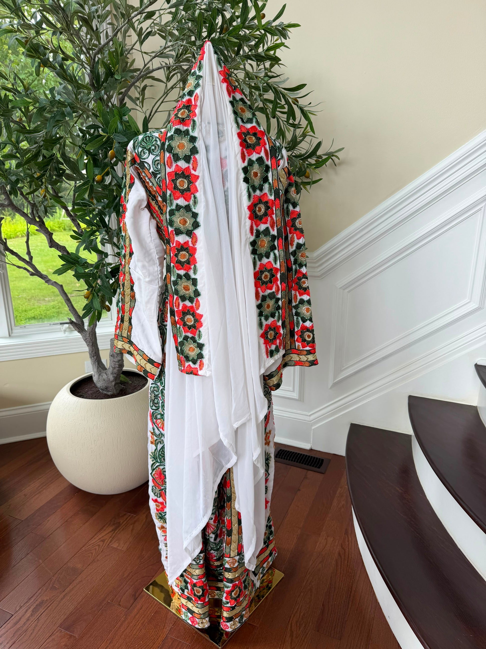 Velvet Embroidery Beaded Thobe