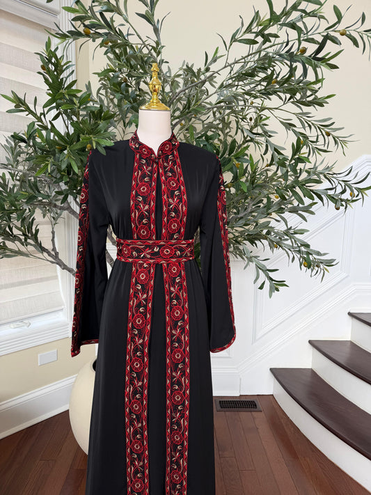 Black Embroidery Tatreez Heritage Thobe