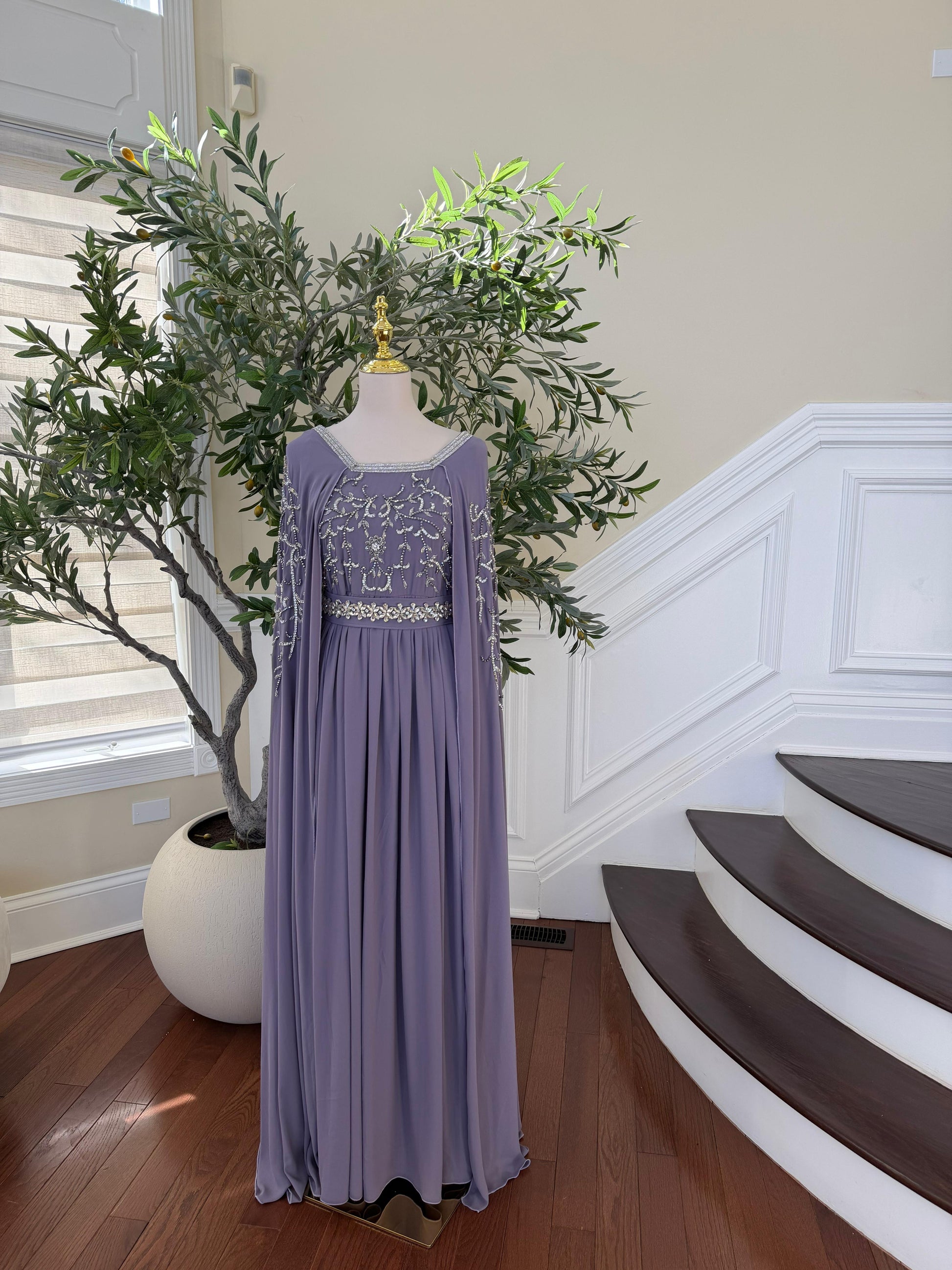 Lavender Drape Elegance Kuftan