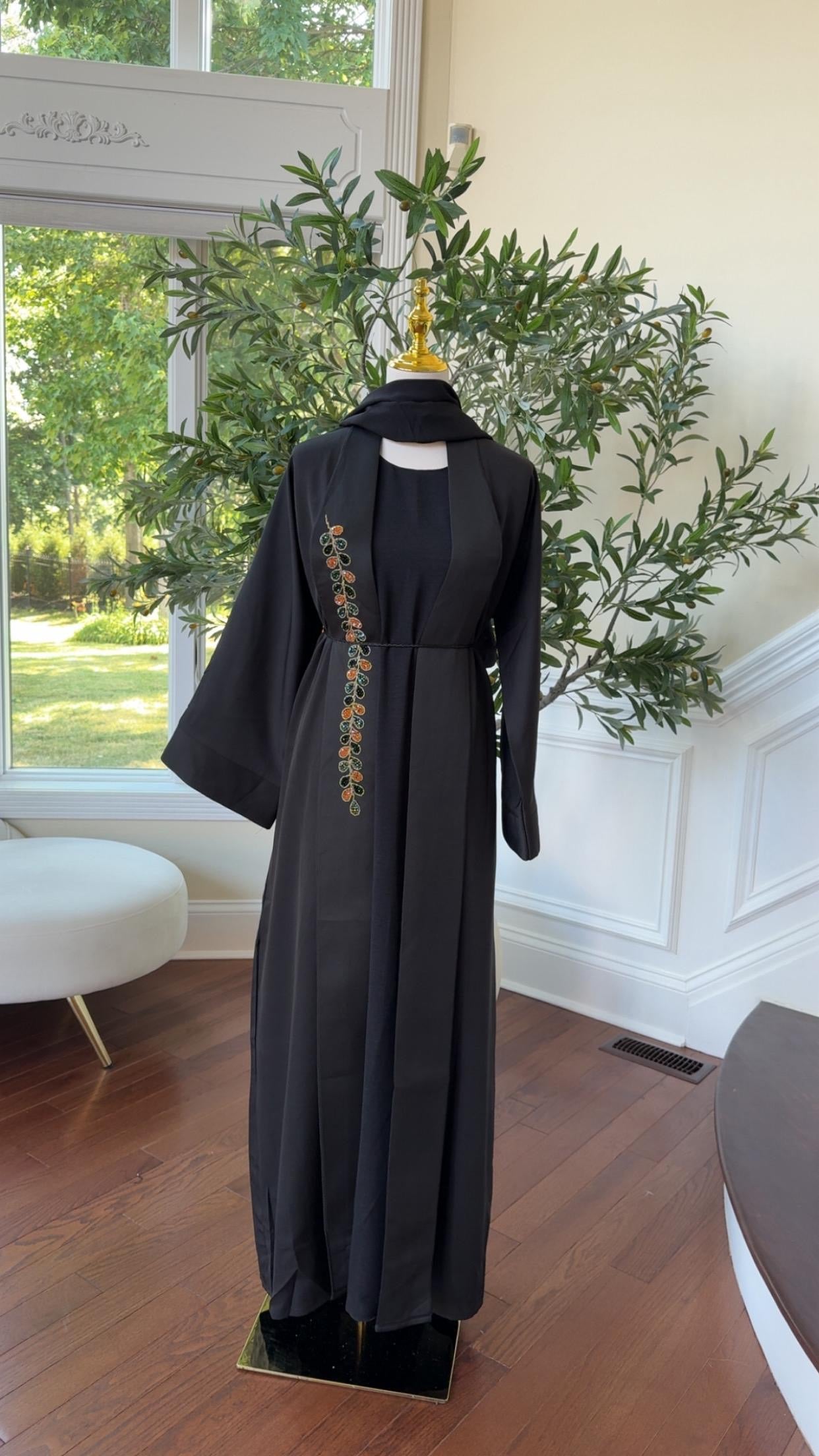 Black Two Piece Abaya
