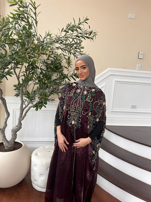 Elegant Purple Abaya Dress