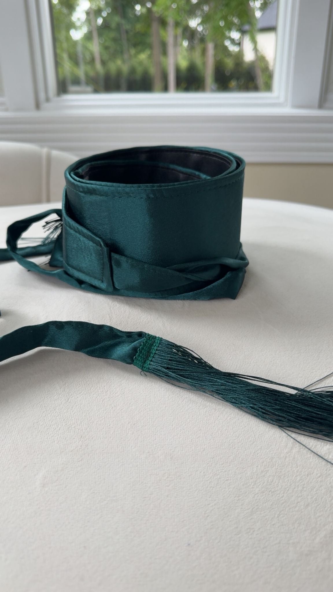 Green Satin Belt