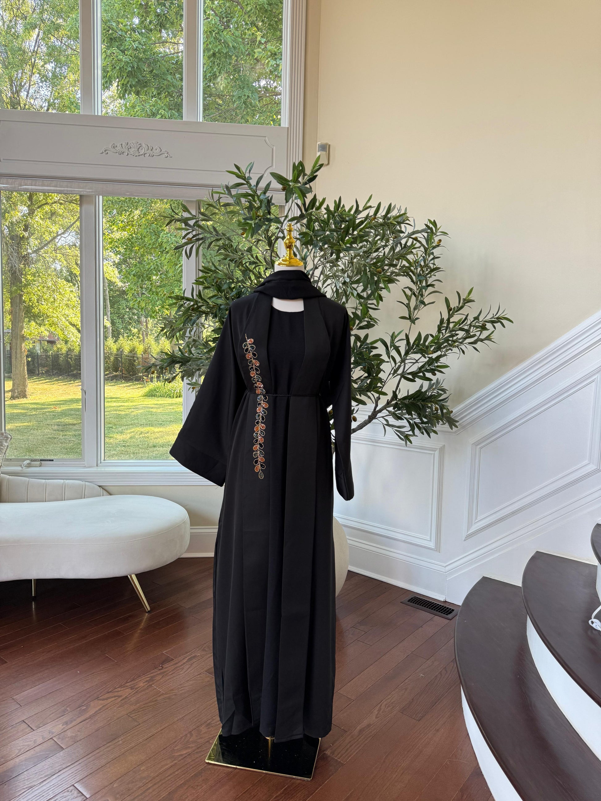 Black Two Piece Abaya