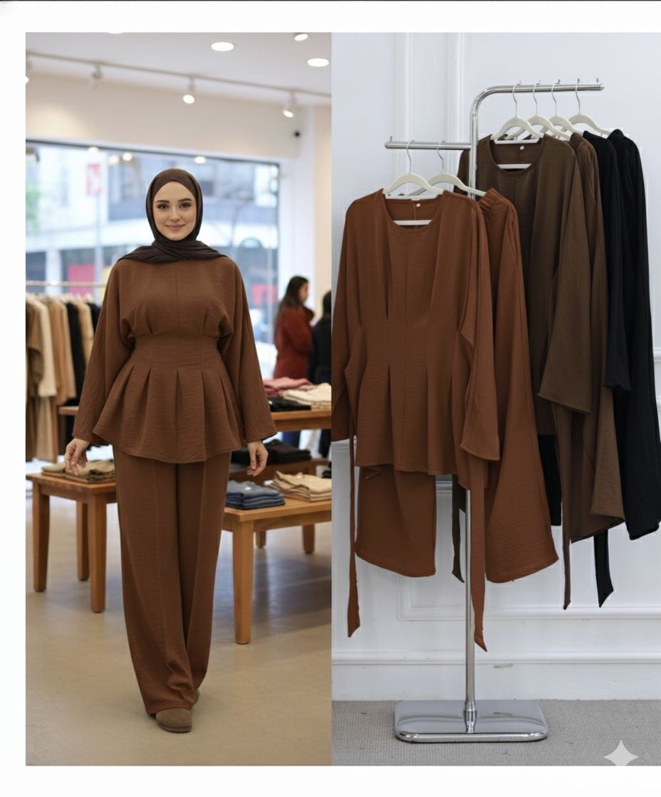 Modest Style Two Piece Fashion Set