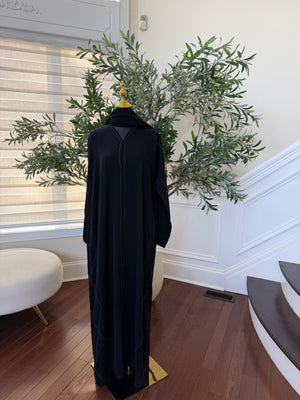 Shadow Crescent Black Abaya
