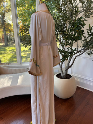 Golden White Embellished Royale Kuftan