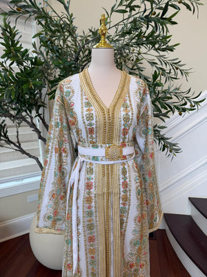 White Embroidery Royale Kuftan