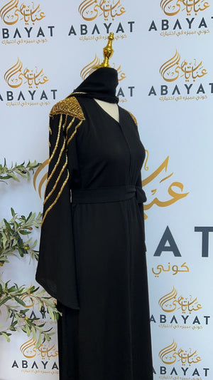 Golden Black Abaya