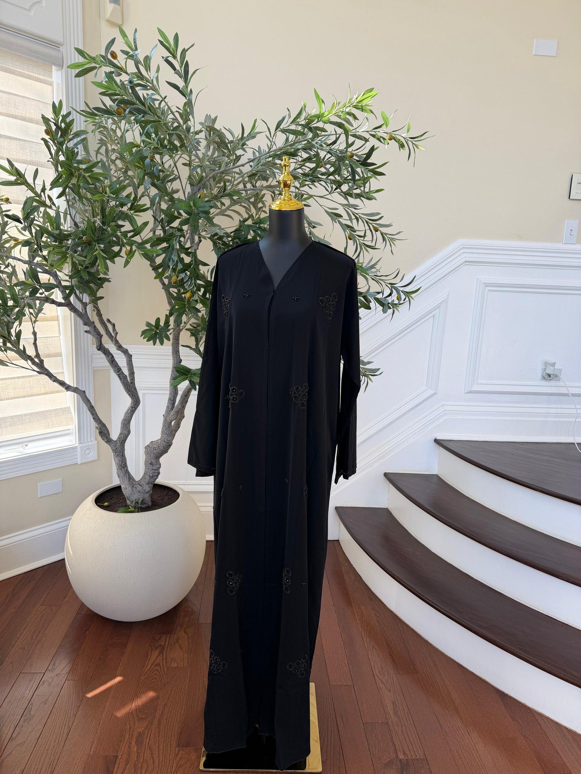 Ethereal Elegance Black Ramadan Abaya