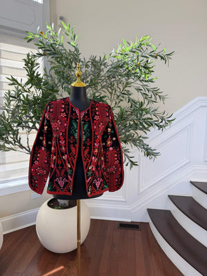 Red Tatreez Signature Jacket