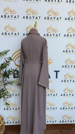 Purple Silver Bloom Abaya