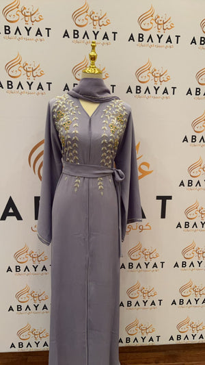 Floral Lavender Abaya