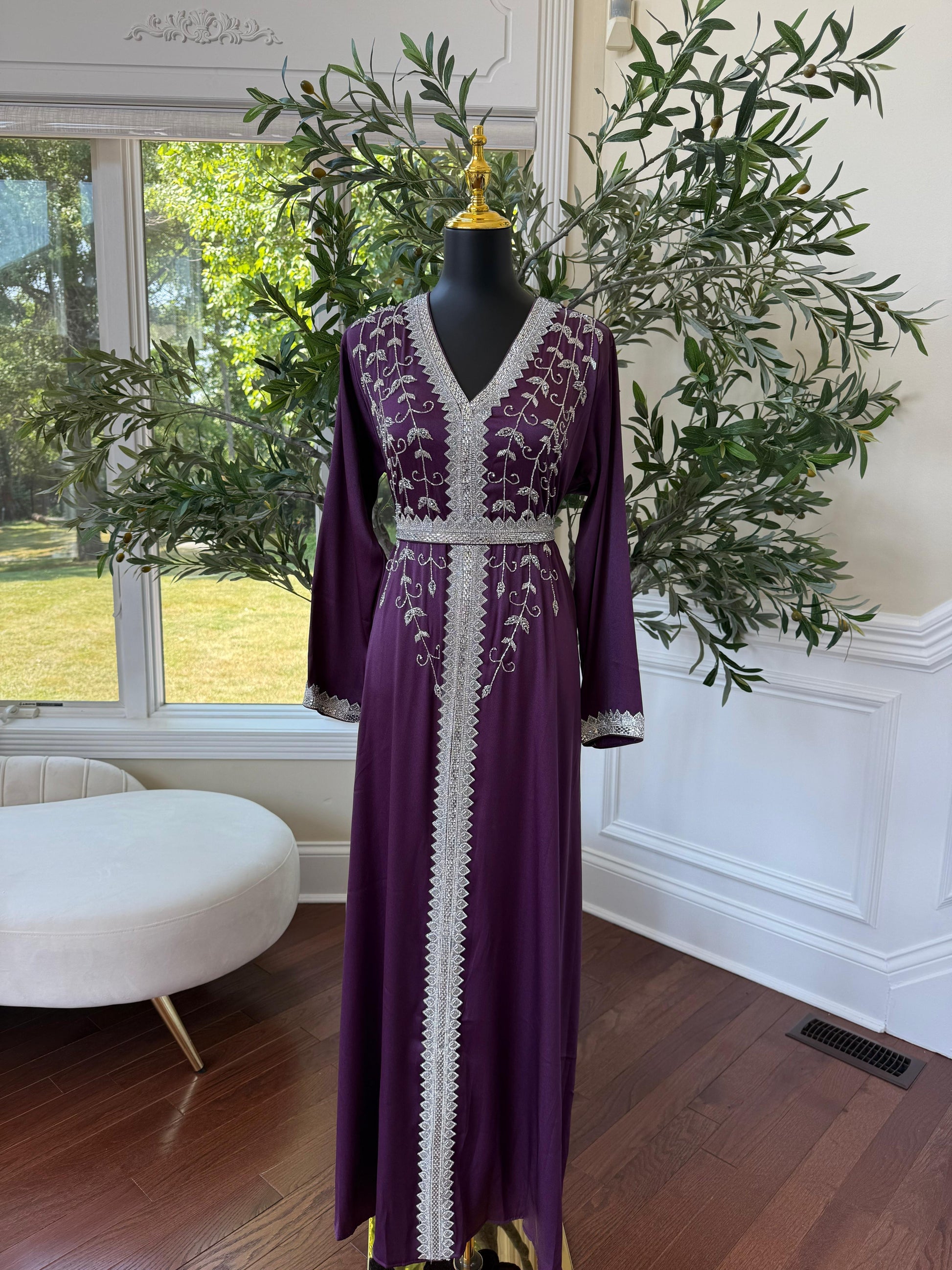 Elegant Purple Kuftan