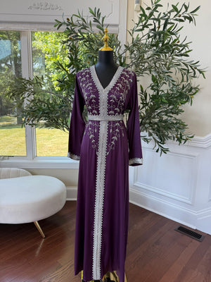 Elegant Purple Kuftan