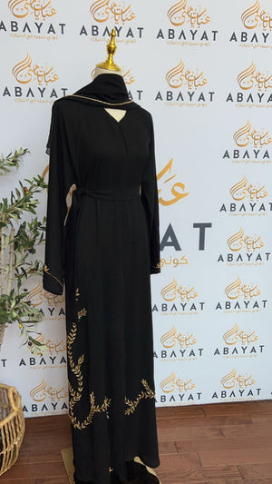 Golden Black Abaya