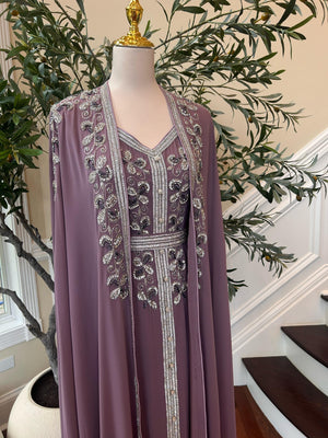 Purple Luxe Beaded Kuftan