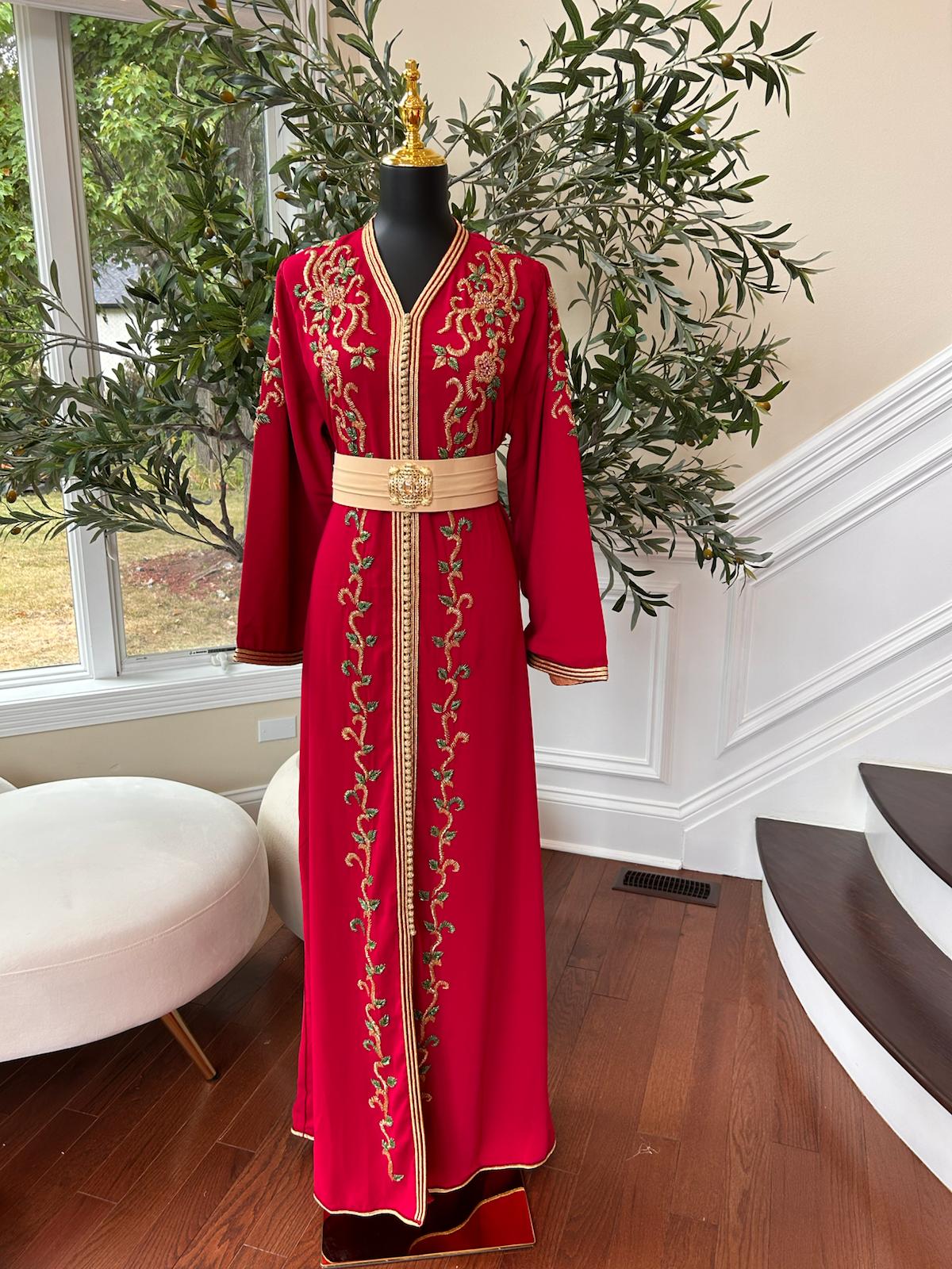 Hot Pink Elegance Gold Kuftan