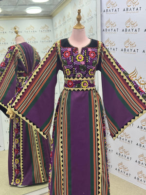 Traditional Embroidered Dress – Violet & Olive Palestinian Heritage