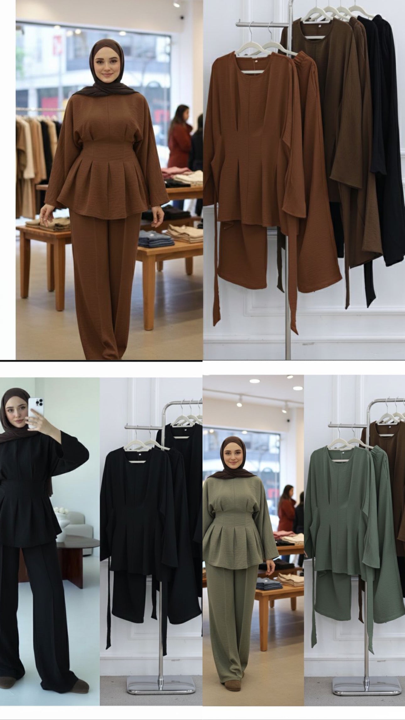 Modest Style Two Piece Fashion Set