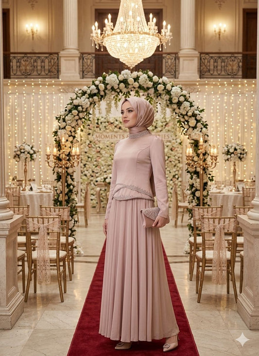 Pink Rose Elegance Maxi Dress