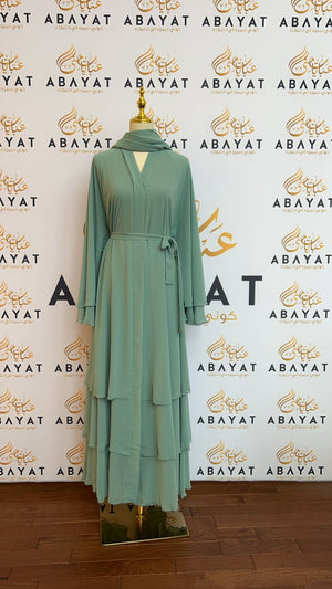 Cyan Flow Abaya Chic