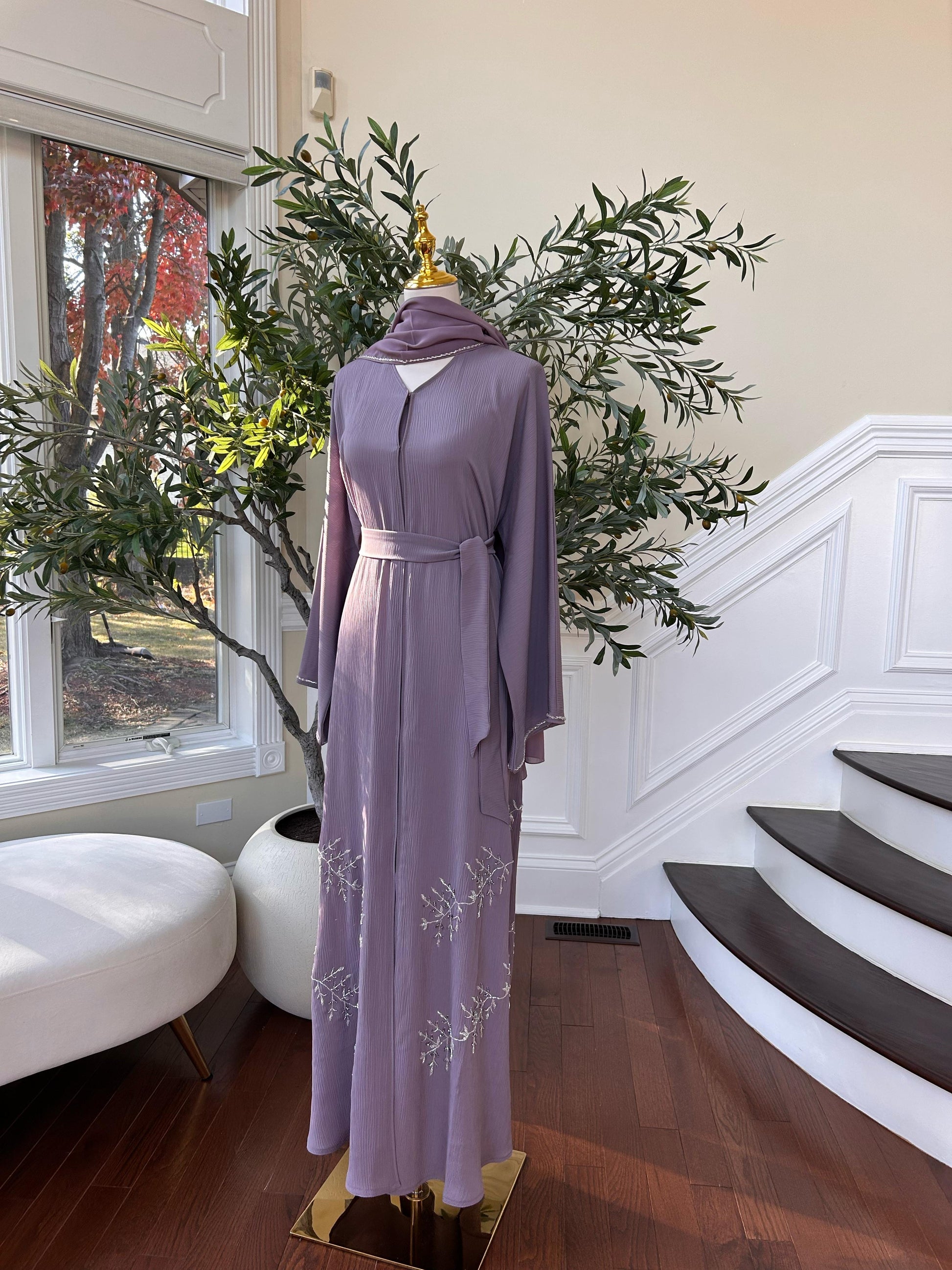 Lavender Charm Luxe Abaya