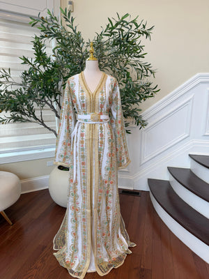 White Embroidery Royale Kuftan