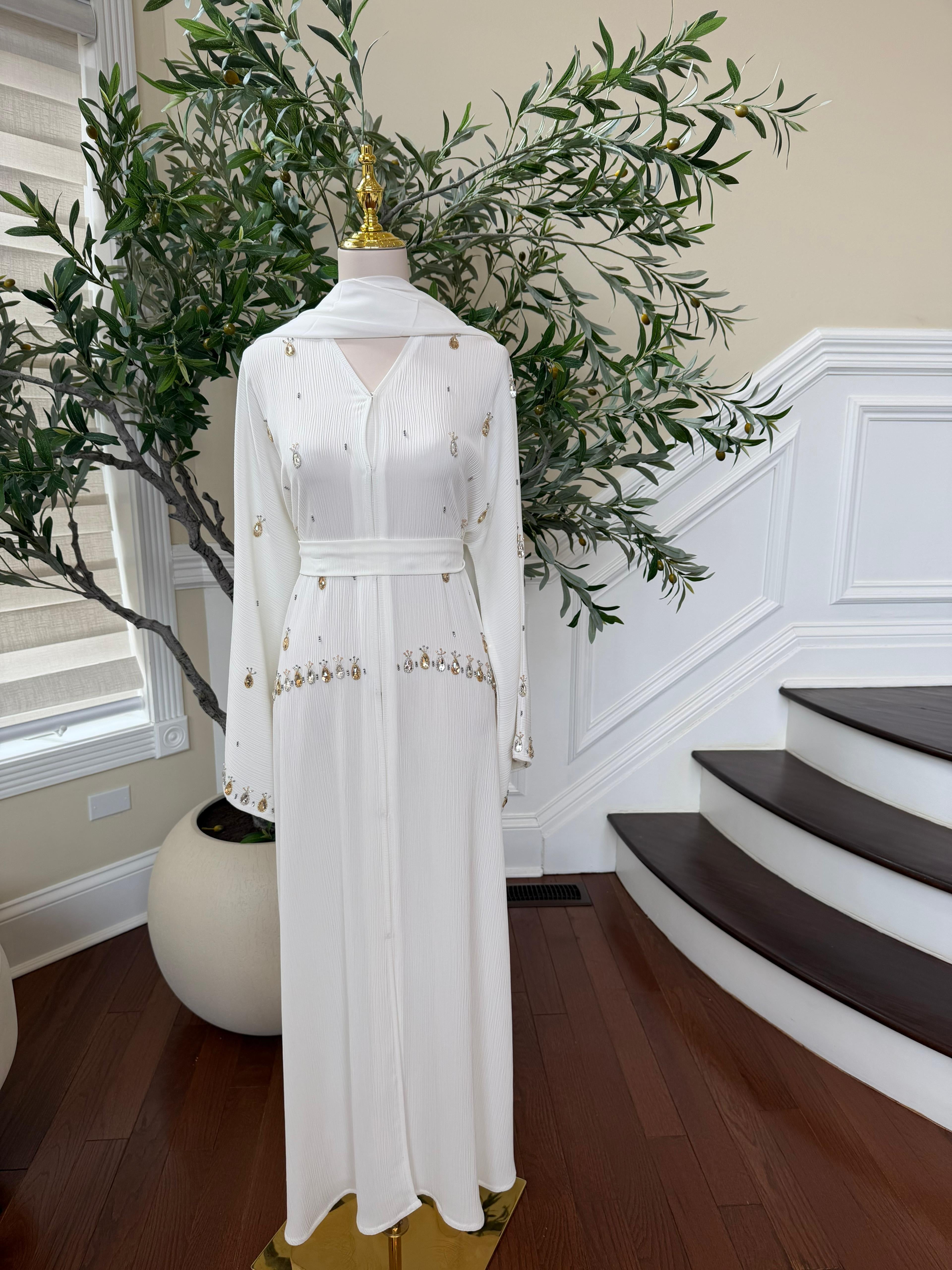 White Charm Essence Abaya