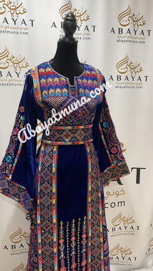 Gorgeous Blue Tatreez Thobe #807359