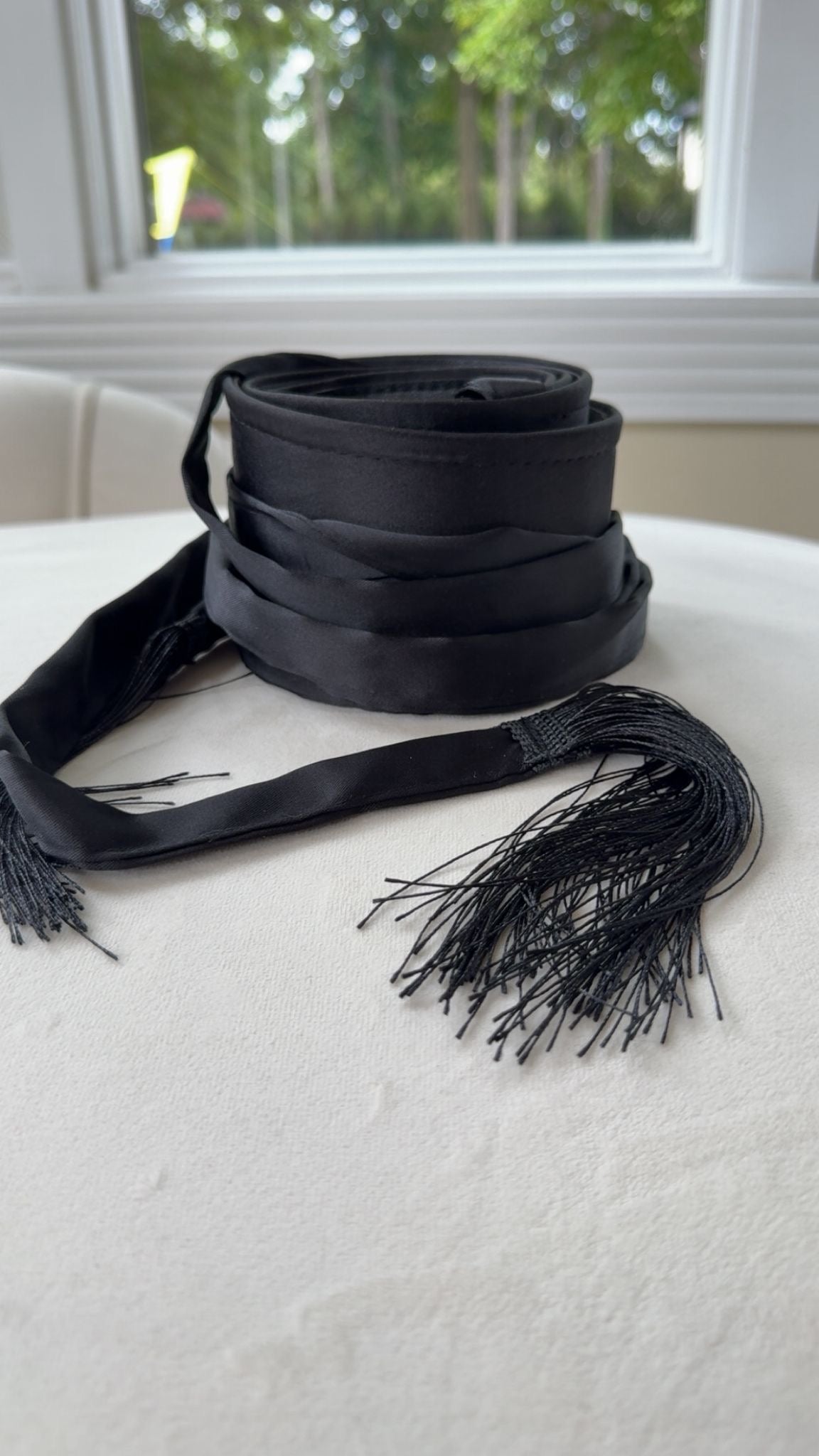 Black Satin Belt