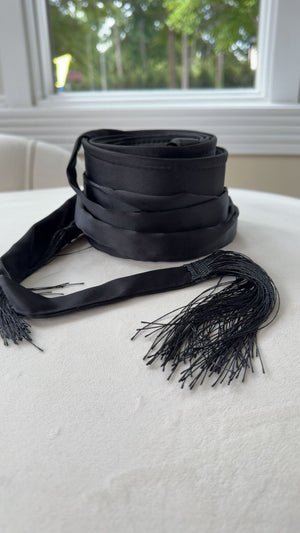 Black Satin Belt