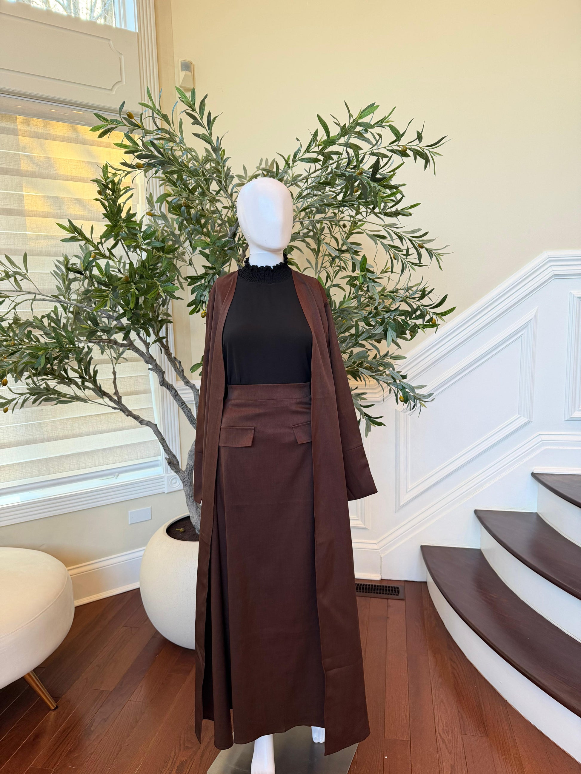 Modest Fashion Skirt & Cardigan Set