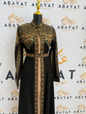 Elegant Black Tatreez Dress