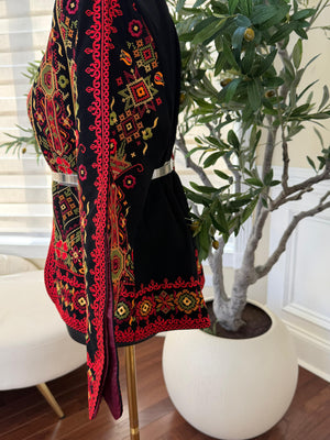 Red Embroidered Tatreez Jacket