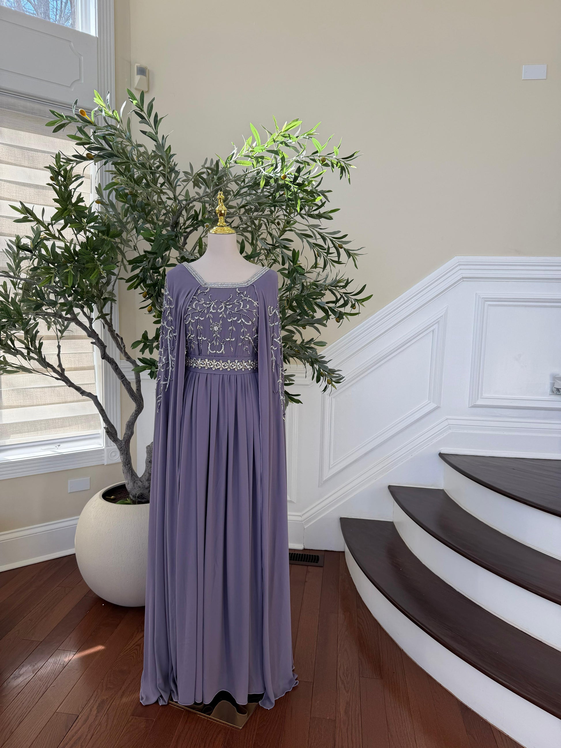 Lavender Drape Elegance Kuftan