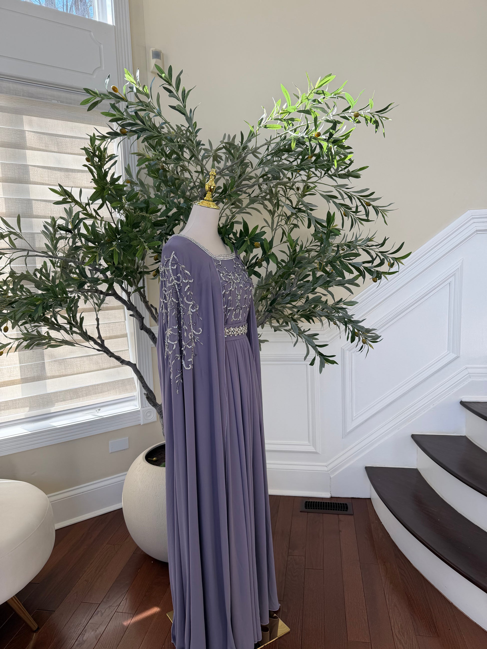 Lavender Drape Elegance Kuftan