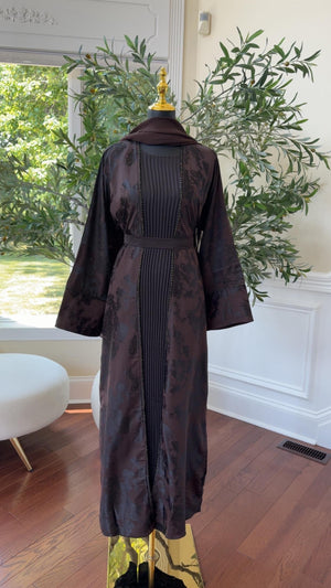 Mystic Midnight Purple Rose Abaya