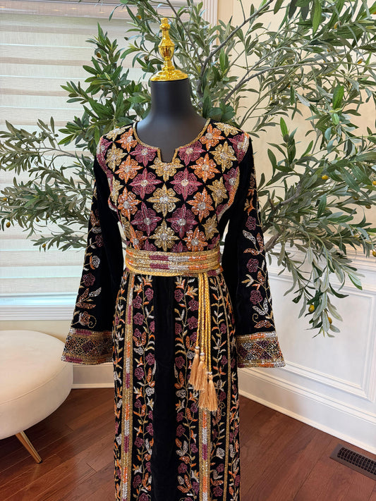 Beaded Stone Floral Elegance Thobe