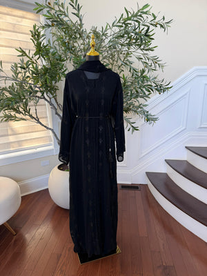 Ramadan Bloom Black Beaded Abaya