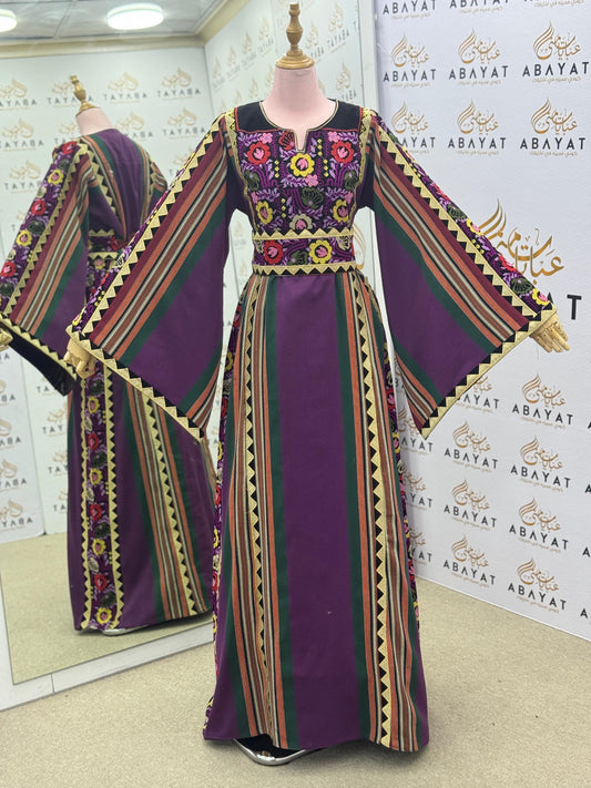 Traditional Embroidered Dress – Violet & Olive Palestinian Heritage