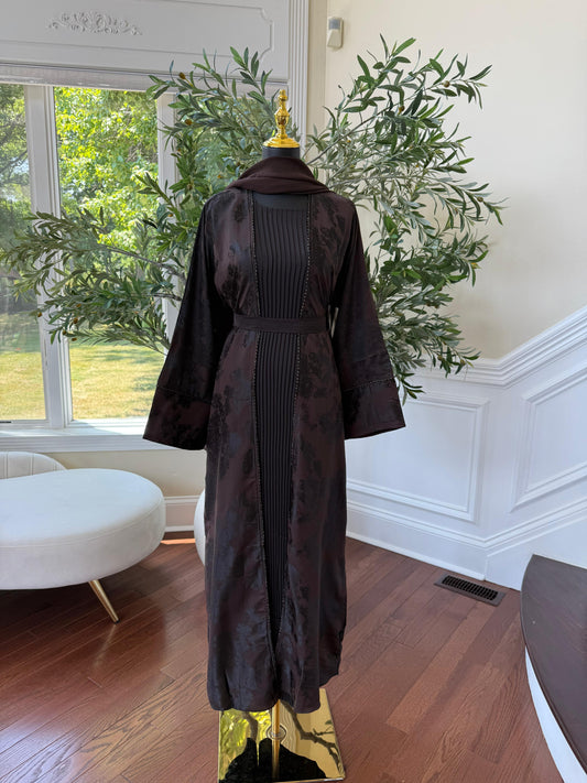Mystic Midnight Purple Rose Abaya