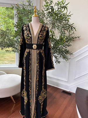 Golden Black Kuftan Elegance